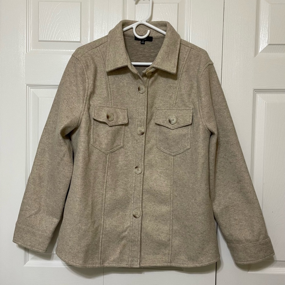 Lulu's Tan Utility Jacket with Button Details